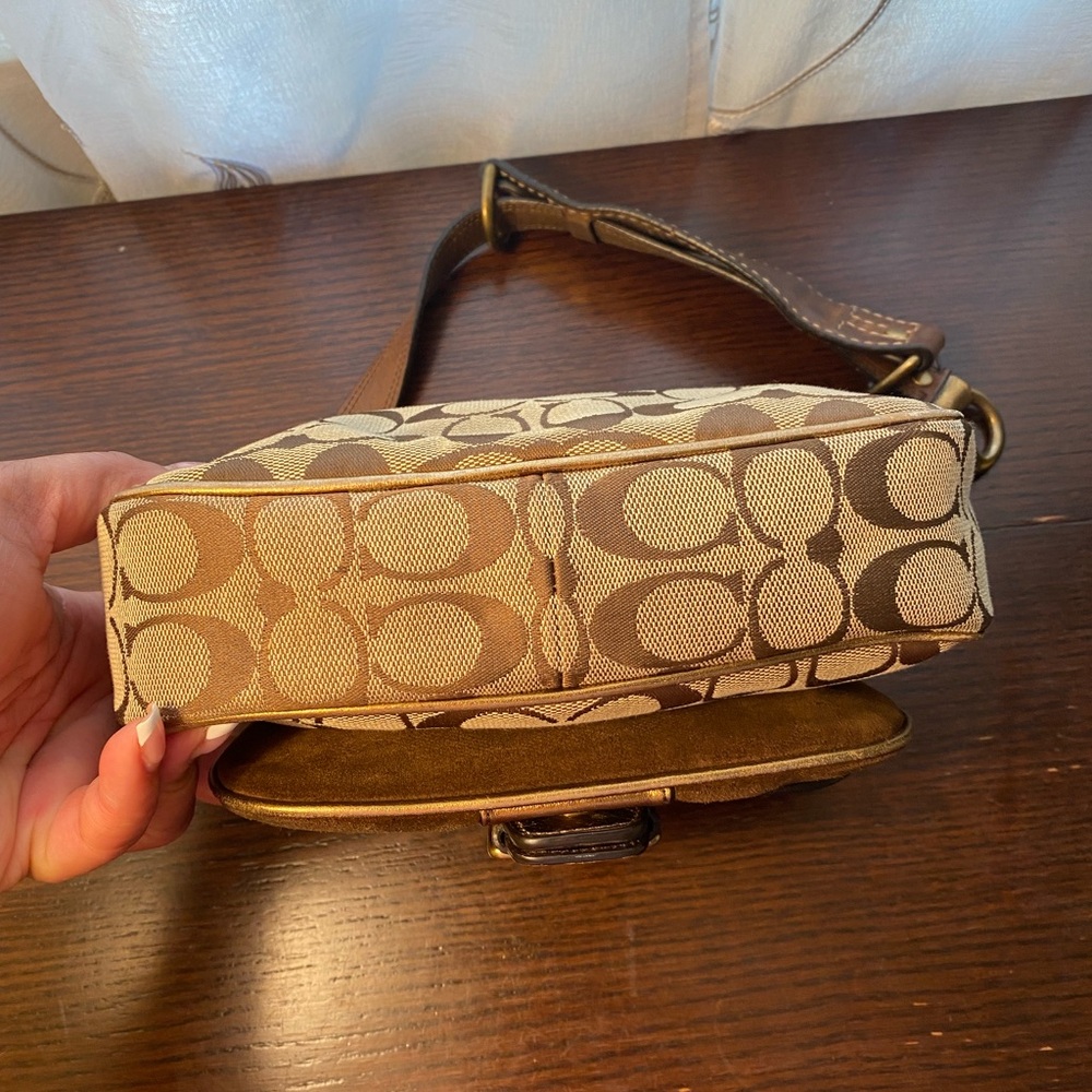 Coach Special Edition Bronze Signature Logo Hobo Shoulder Bag - Picture 5 of 8